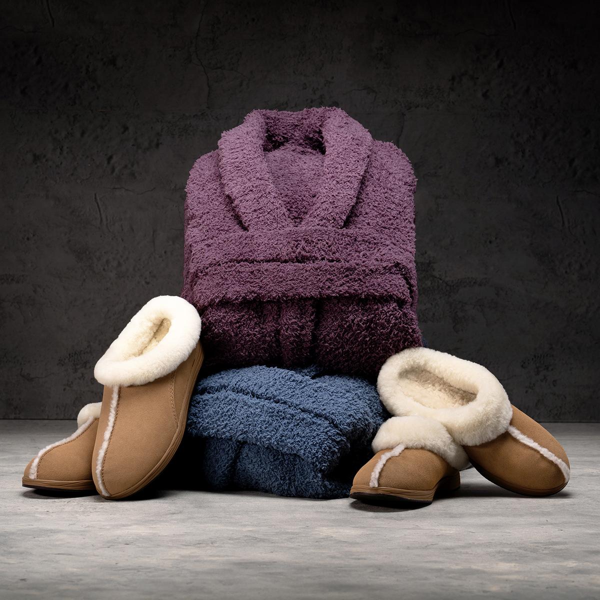 His and Hers Robe + Slipper Bundle