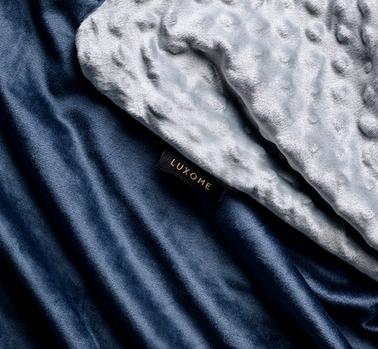 Navy Dot Minky Removable Cover detail