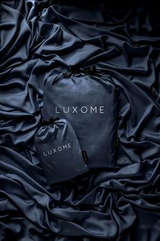 Luxury Sheet Set and Pillowcase Set packaging in Navy