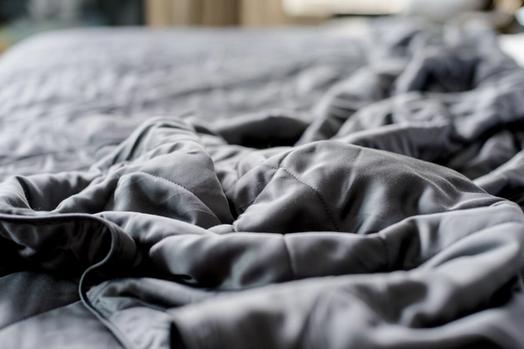 Charcoal Lightweight Blanket detail