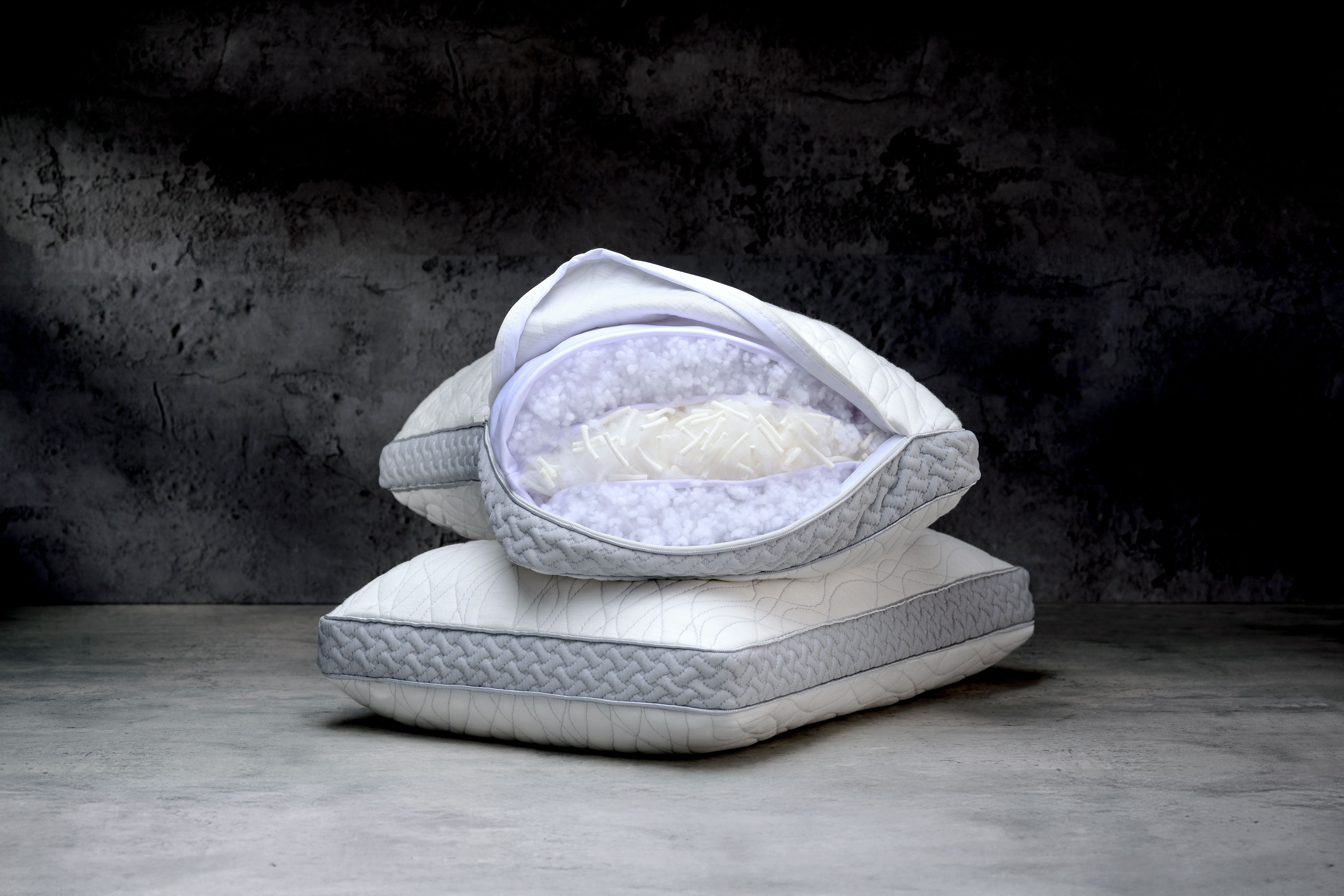 Inside of Dual Chamber Pillow exposing the inner chambers