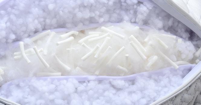 Inside of Dual Chamber Pillow exposing the inner chambers