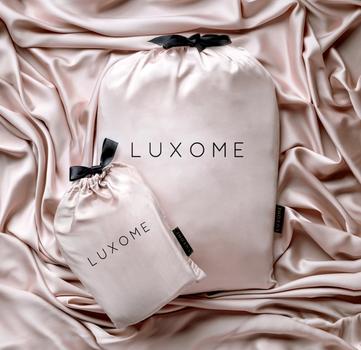 Luxury Sheet Set and Pillowcase Set packaging in Blush