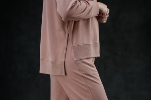 Women's Essential Tunic detail in petal
