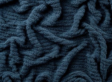 Close-up detail of the fabric in the color ocean