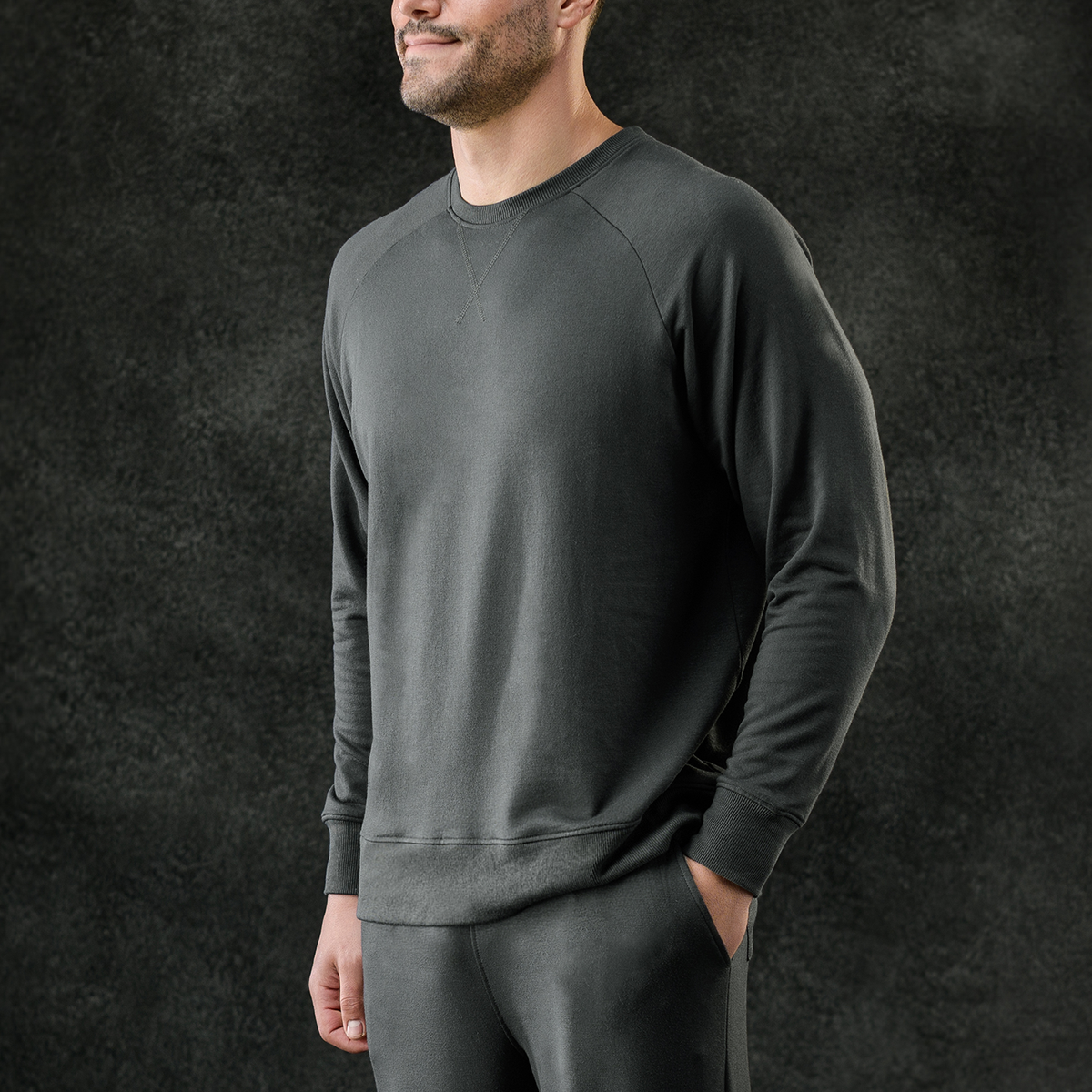 Charcoal Men's Essential Crew