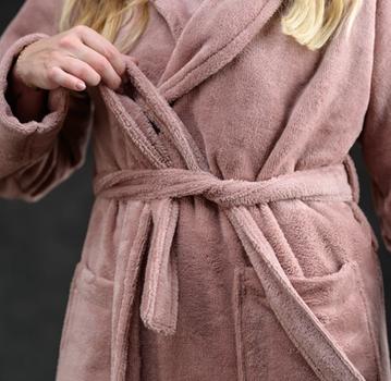 Lily Resort Bathrobe waist tie detail on woman