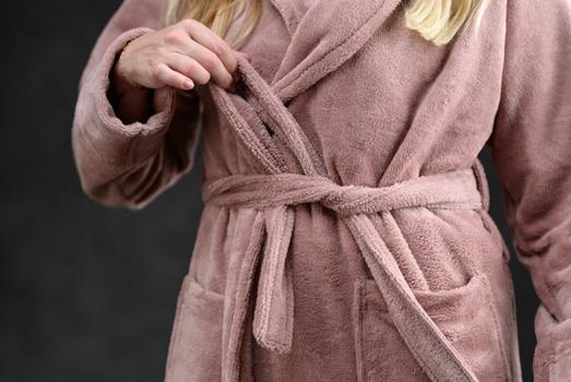 Lily Resort Bathrobe waist tie detail on woman