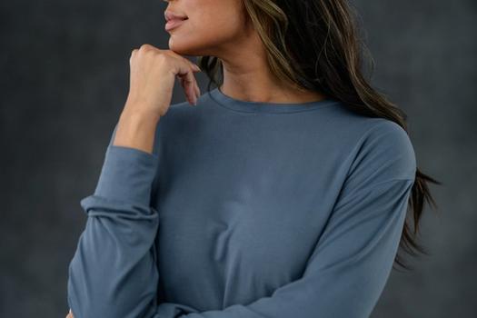 Women's Sleep Shirt detail in dusk