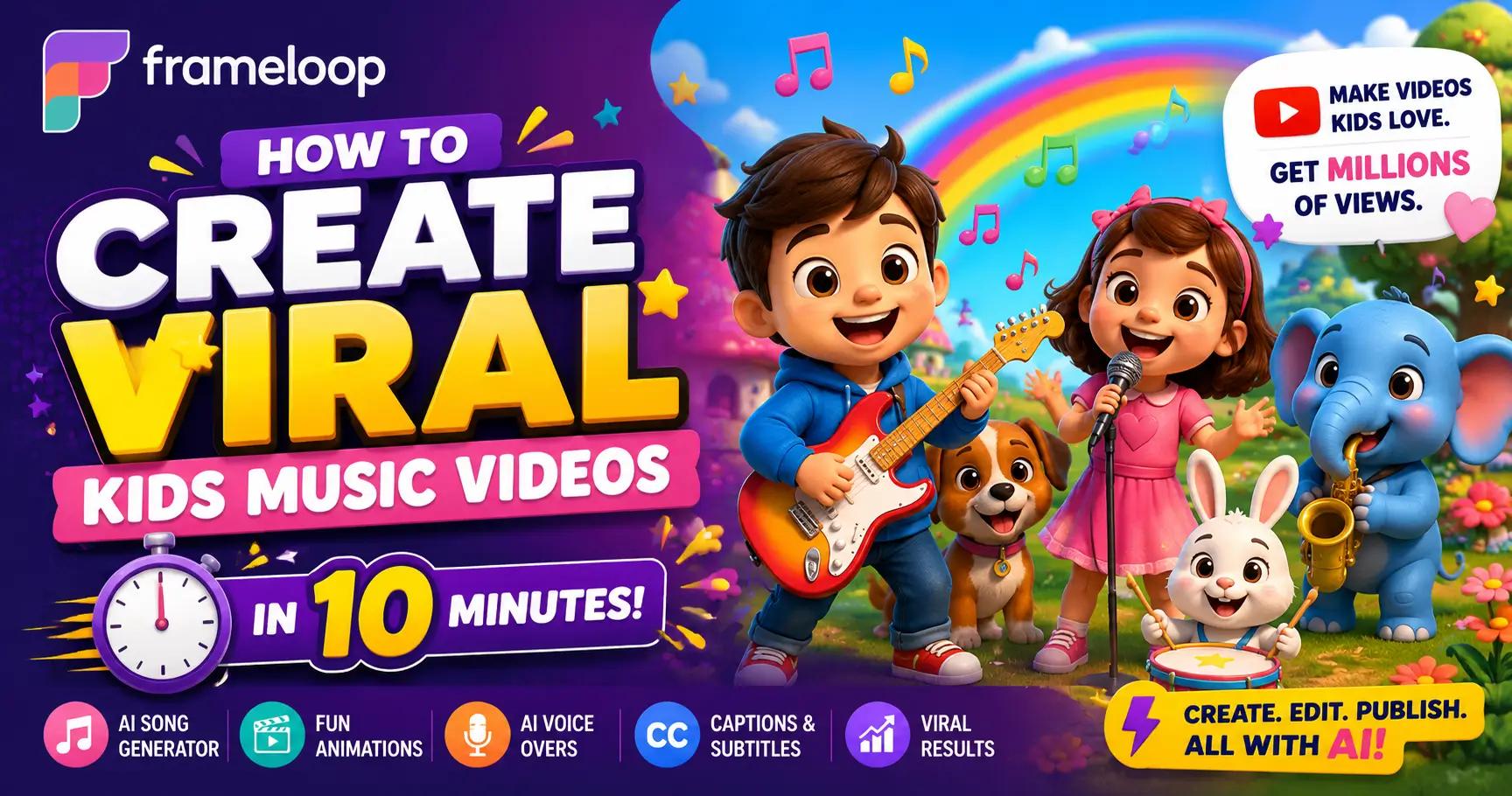 How to Create Viral Kids Music Videos in 10 minutes