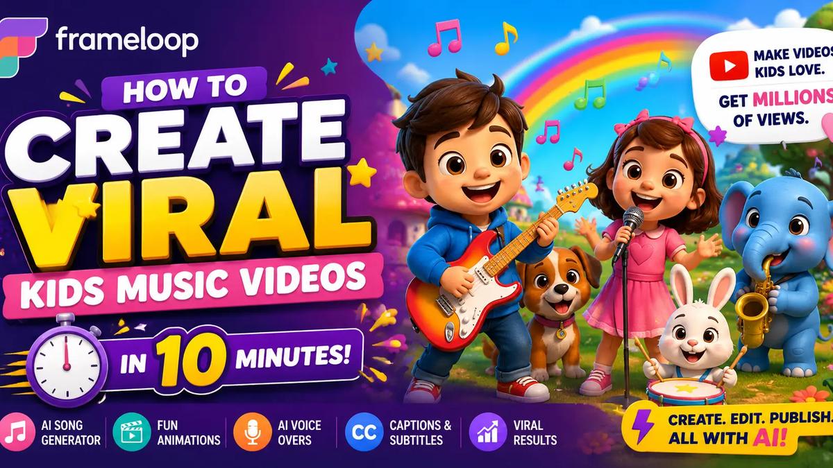 How to Create Viral Kids Music Videos in 10 minutes