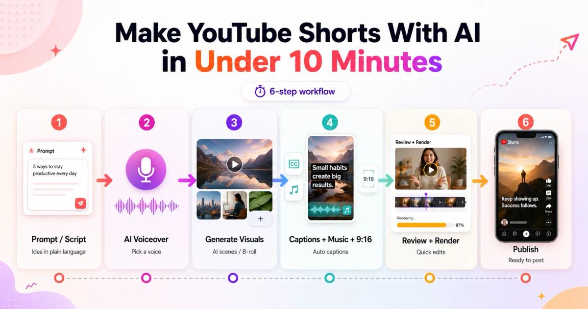 ai youtube shorts generator workflow script to vertical video