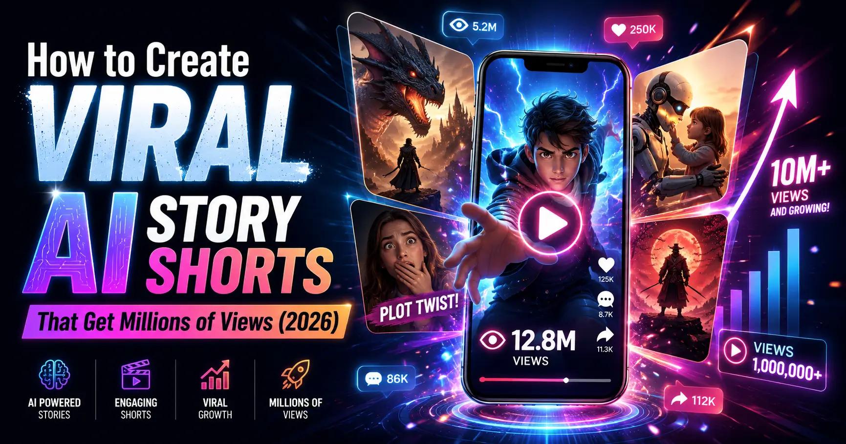 How to Create Viral AI Story Shorts That Get Millions of Views (2026)