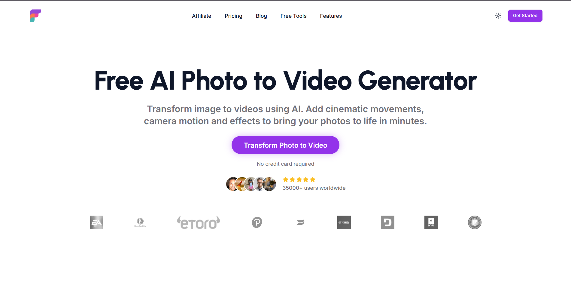 AI photo to video generator