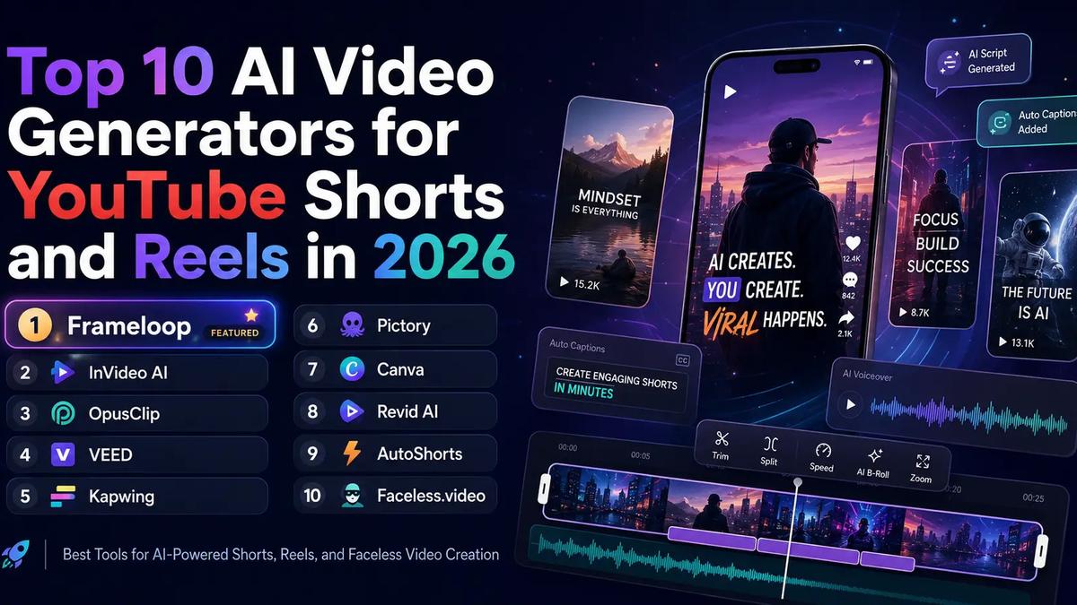 Top 10 AI Video Generators for YouTube Shorts and Reels in 2026
