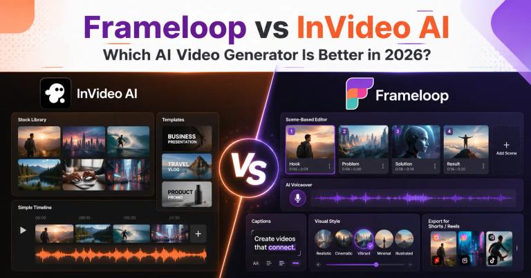 Frameloop vs InVideo AI Which AI Video Generator Is Better in 2026