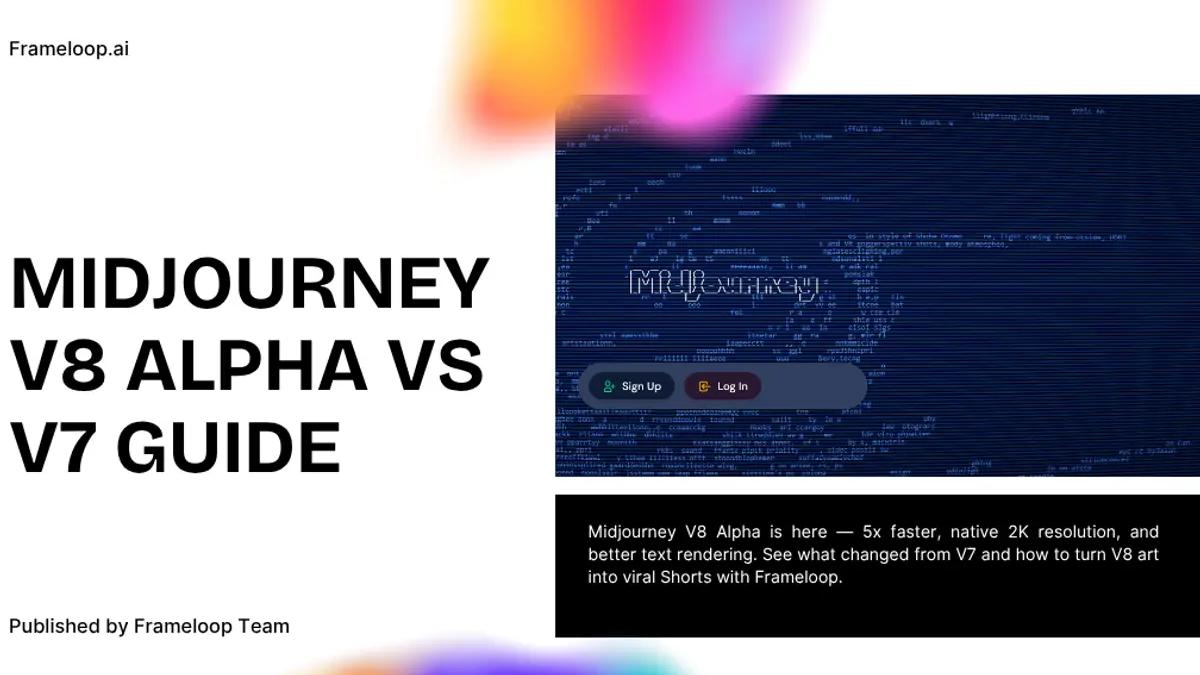 MIDJOURNEY V8 Alpha VS V7 GUIDE