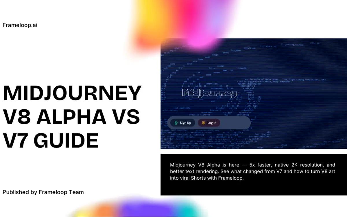 MIDJOURNEY V8 Alpha VS V7 GUIDE