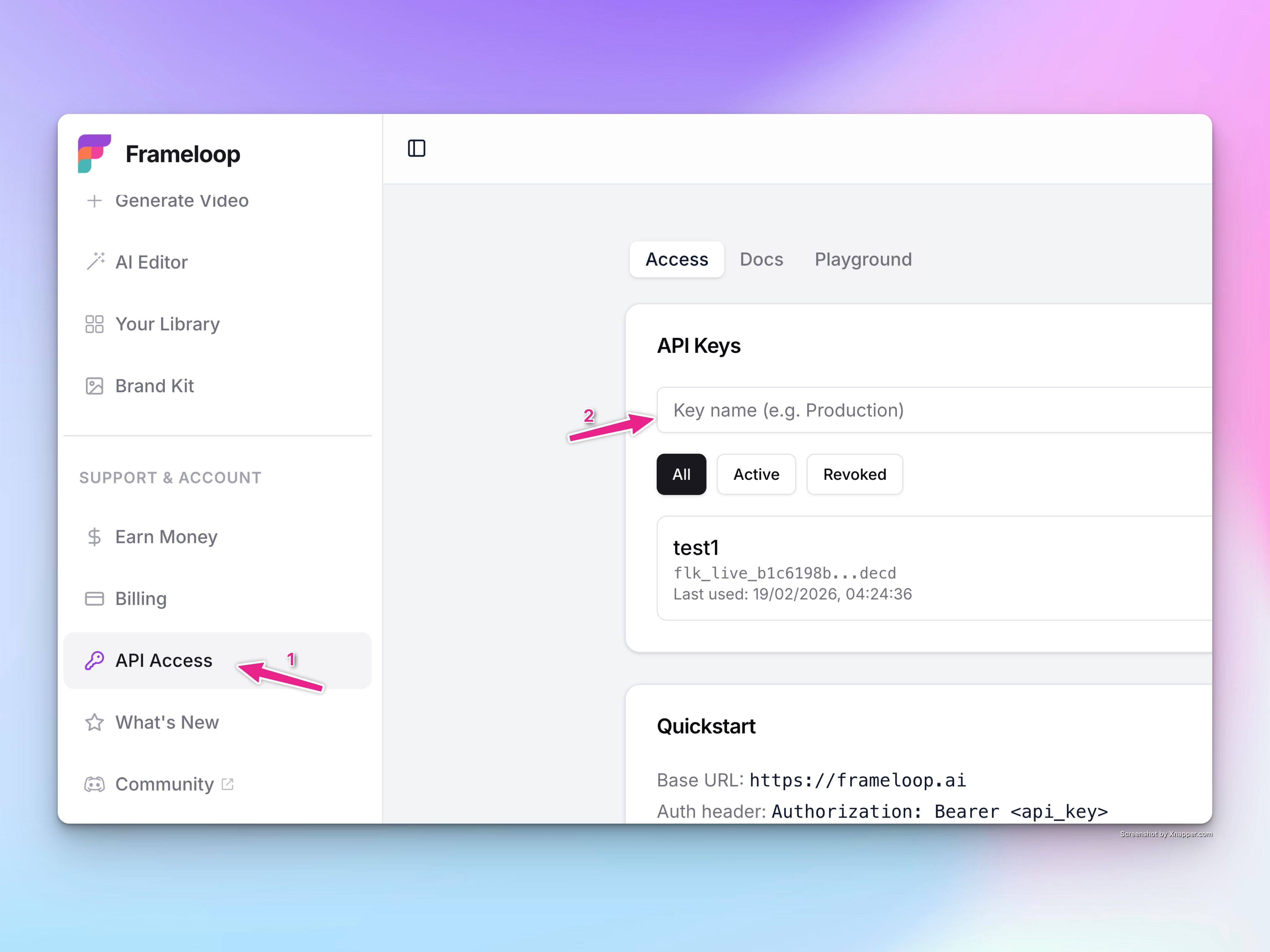 get-frameloop-api-key