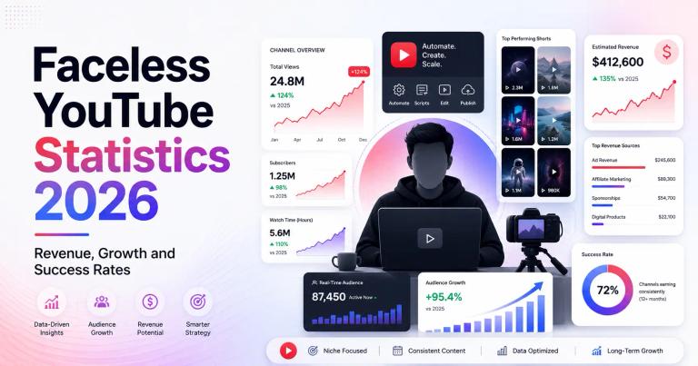 Faceless YouTube Statistics 2026 Revenue, Growth and Success Rates