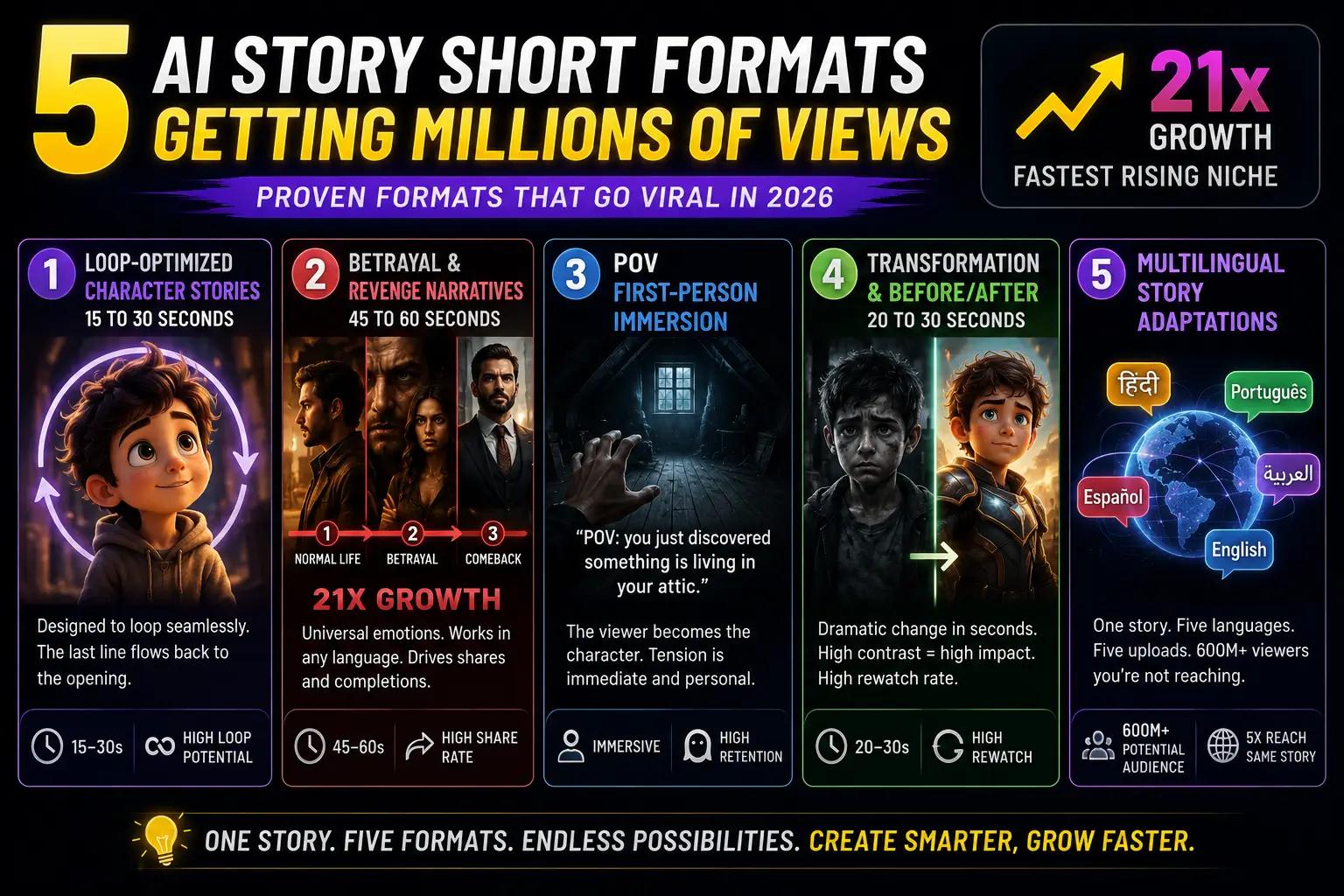 5 AI Story Short Formats Getting Millions of Views