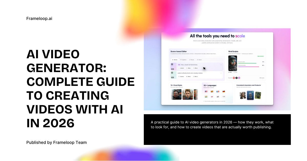 AI Video Generator Guide for 2026