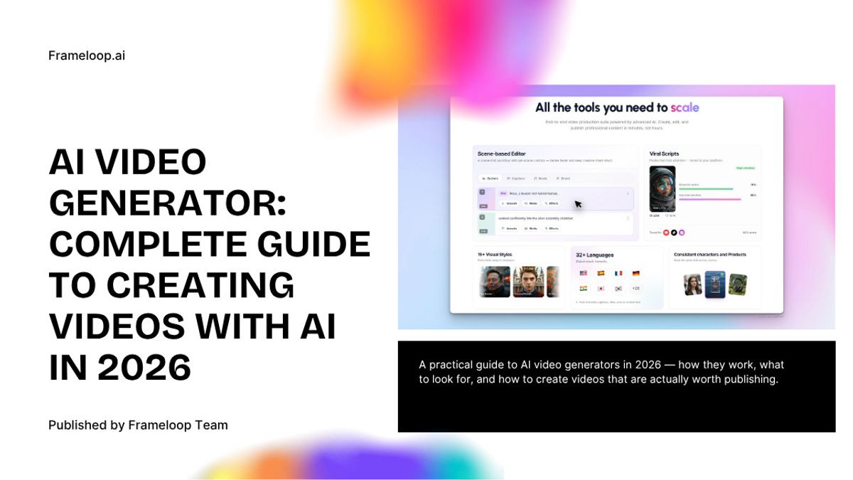 AI Video Generator Guide for 2026