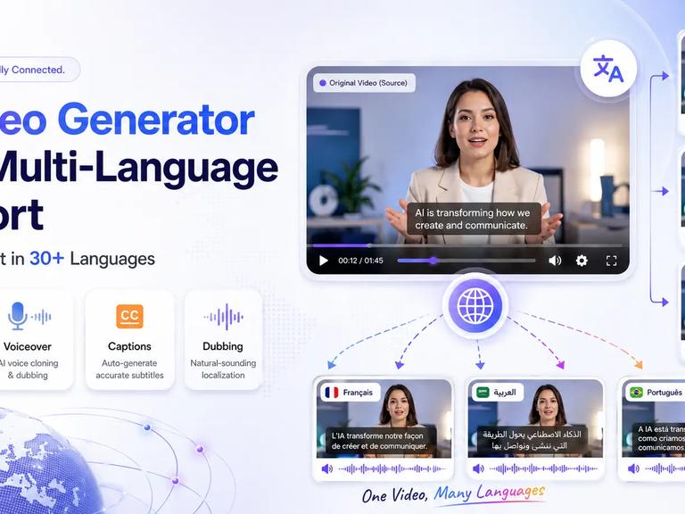 Multilingual AI Video Generator 30+ Languages
