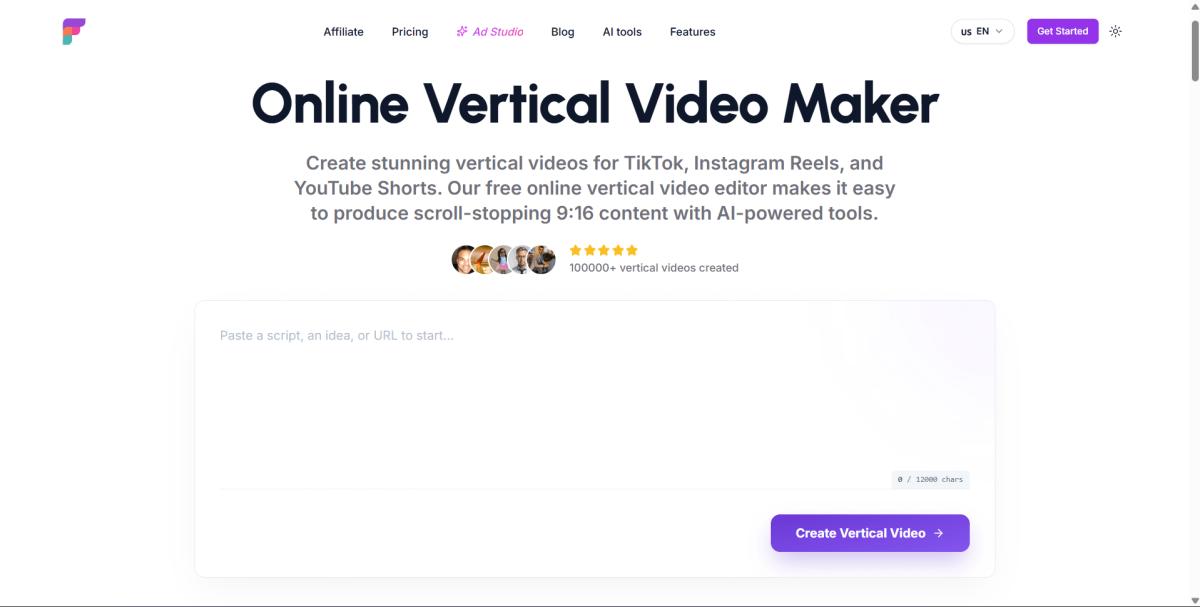 online vertical video maker