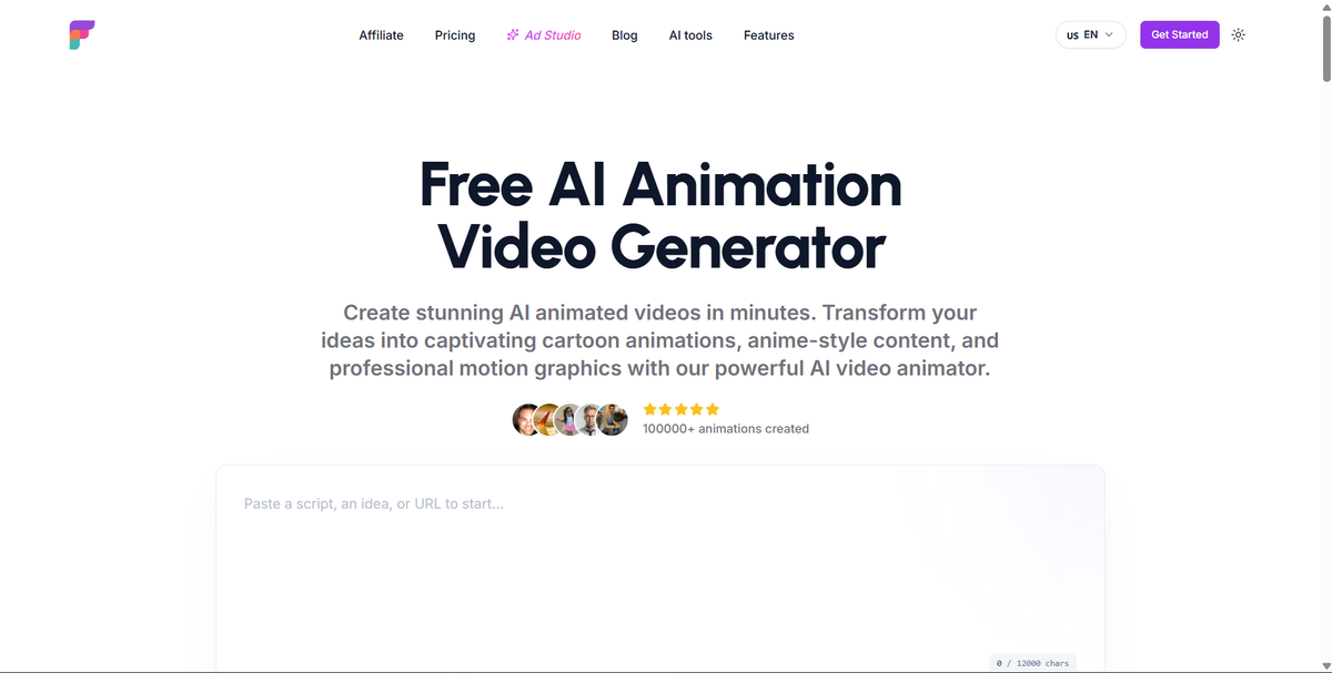 free ai animation video generator