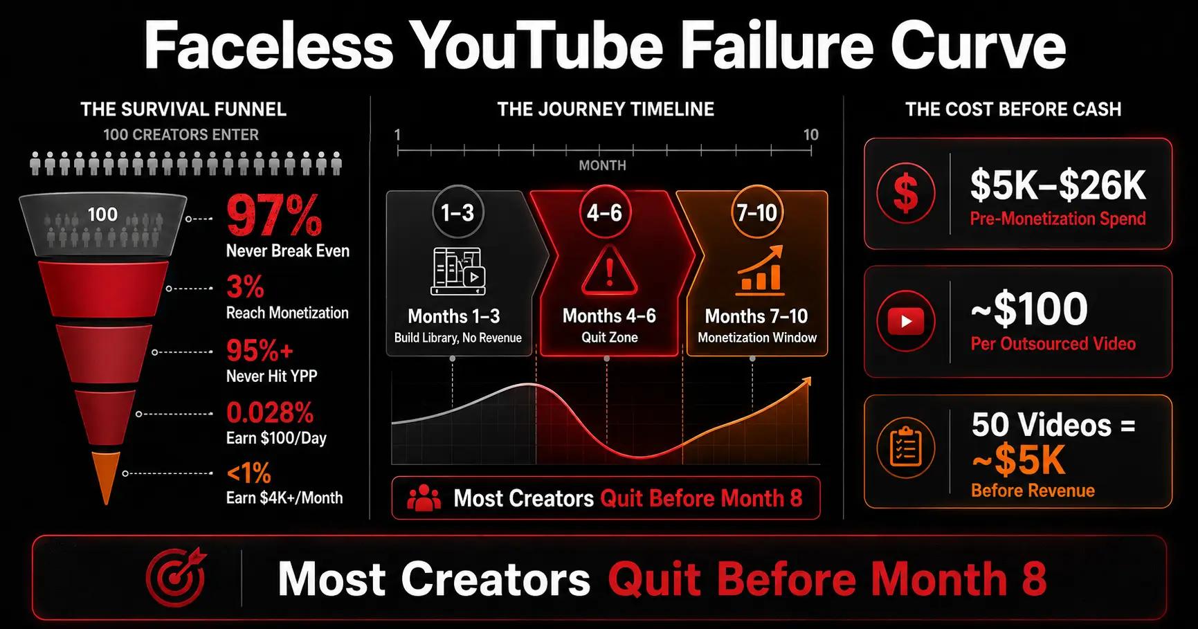 Faceless YouTube Success and Failure Rates: Data Nobody Puts on Thumbnail