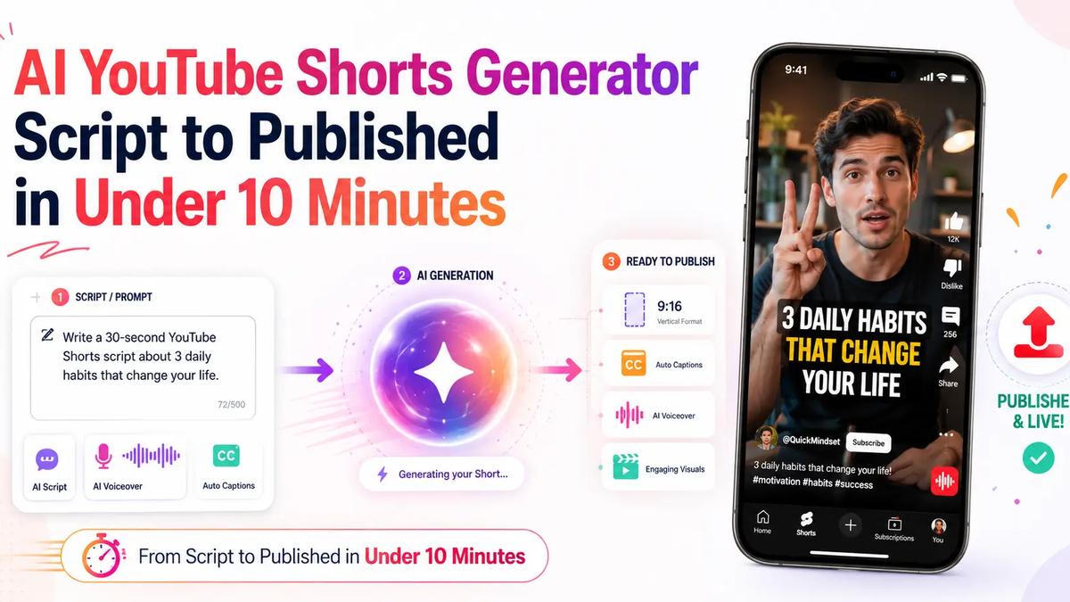 AI YouTube Shorts Generator Make a Short in 10 Min