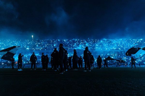 Multitudinaria manifestación de apoyo a Belgrano antes de la crucial final