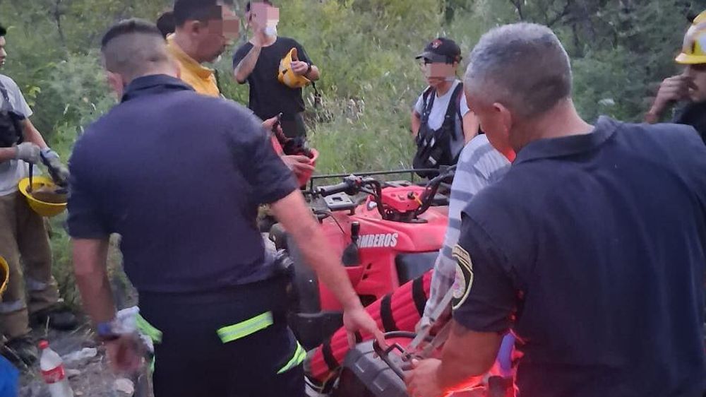 Complejo rescate en zona rural: accidentado en cuatriciclo debió ser evacuado a caballo