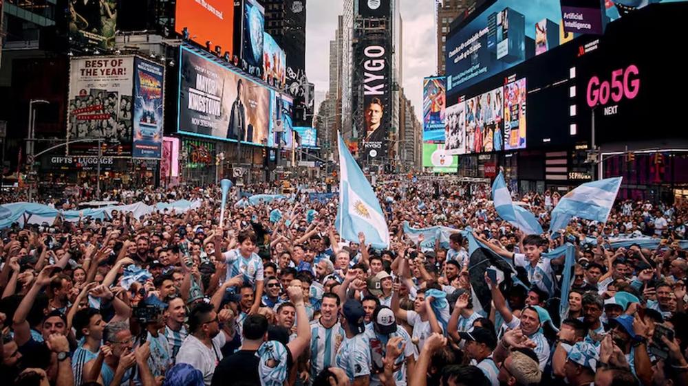Marea albiceleste en Nueva York: multitudinario apoyo a la Selección en vísperas de la final ante España