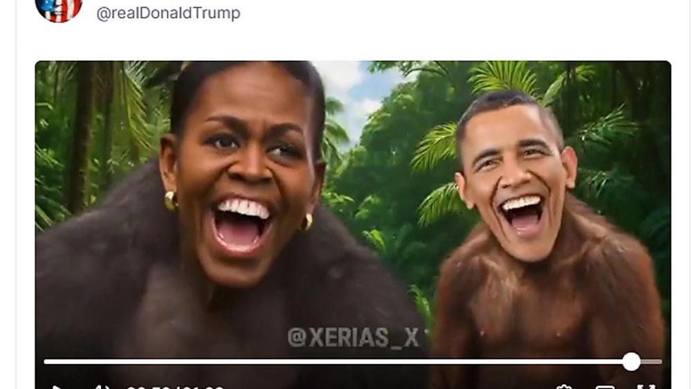 ¡Escándalo! Trump borró imagen polémica de los Obama