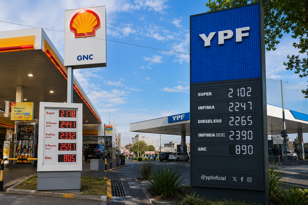 Precios de combustibles: Shell modifica sus tarifas en Córdoba, ampliando la diferencia con YPF