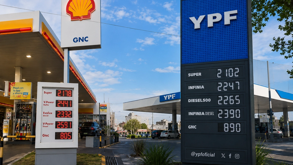 Precios de combustibles: Shell modifica sus tarifas en Córdoba, ampliando la diferencia con YPF