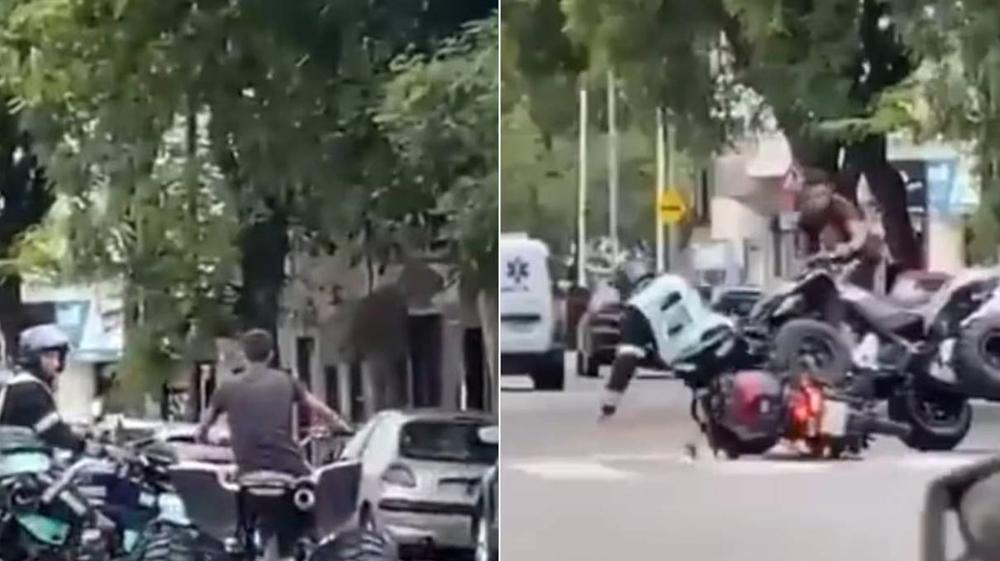Conductor de cuatriciclo evade control policial e impacta a dos agentes en Córdoba
