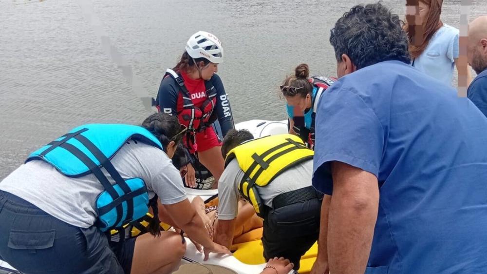 Turista rescatada en el dique Los Molinos: Trasladada a un centro médico