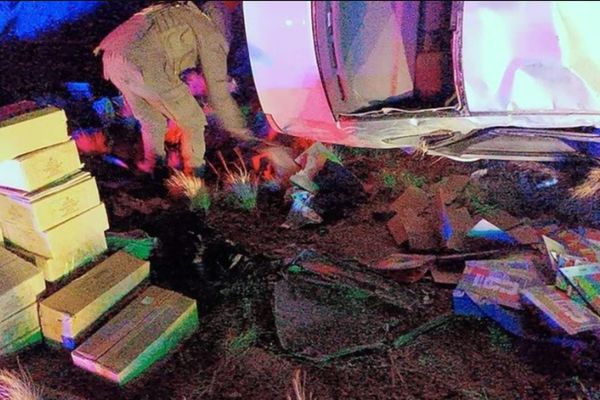 Mendoza: Persecución policial termina con un vuelco y decomiso millonario