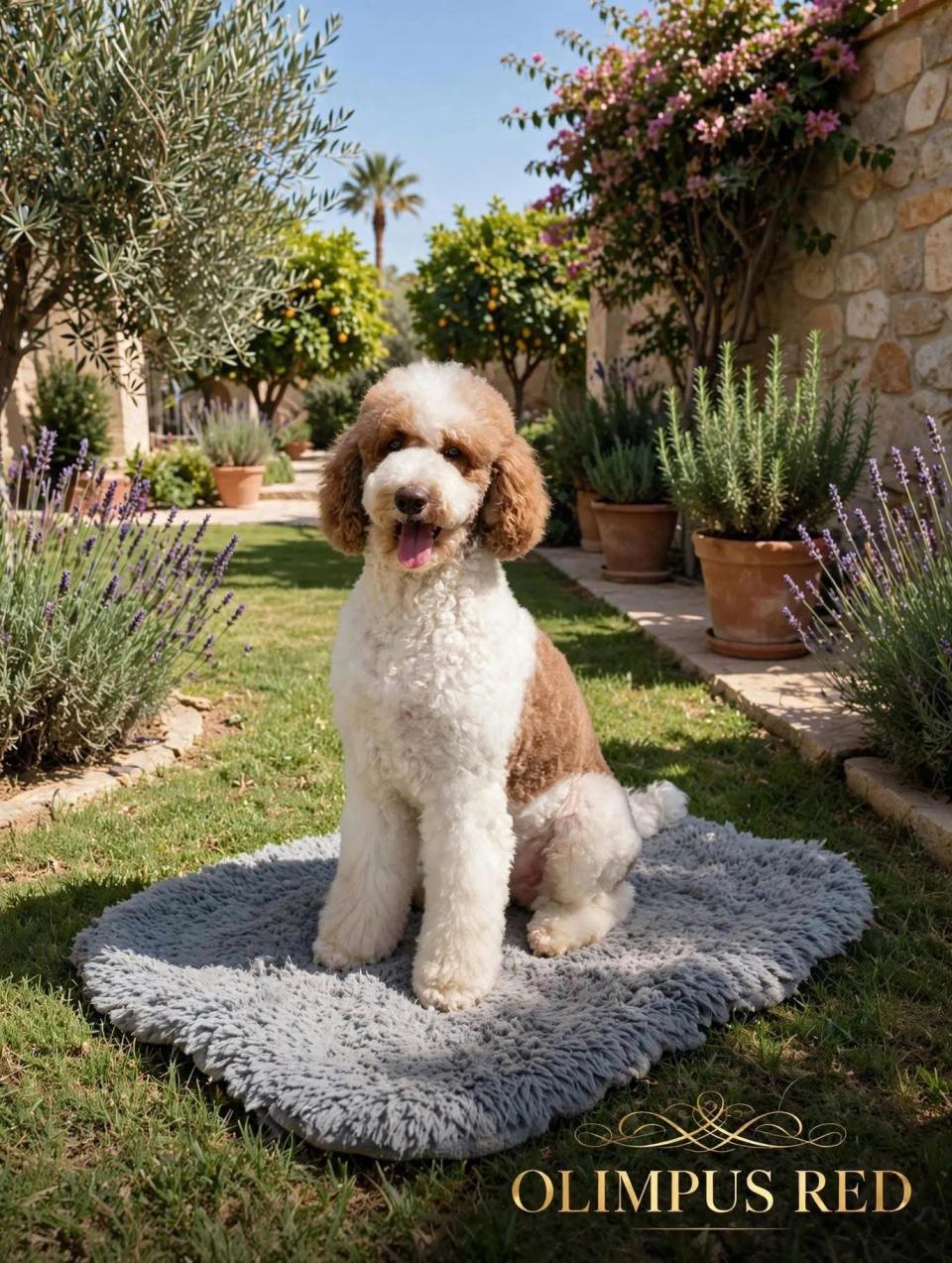 Ariel The Olimpus Red, caniche gigante parti color
