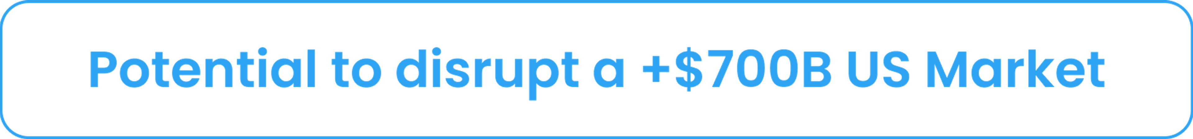 potential to disrupt a 700B US Market
