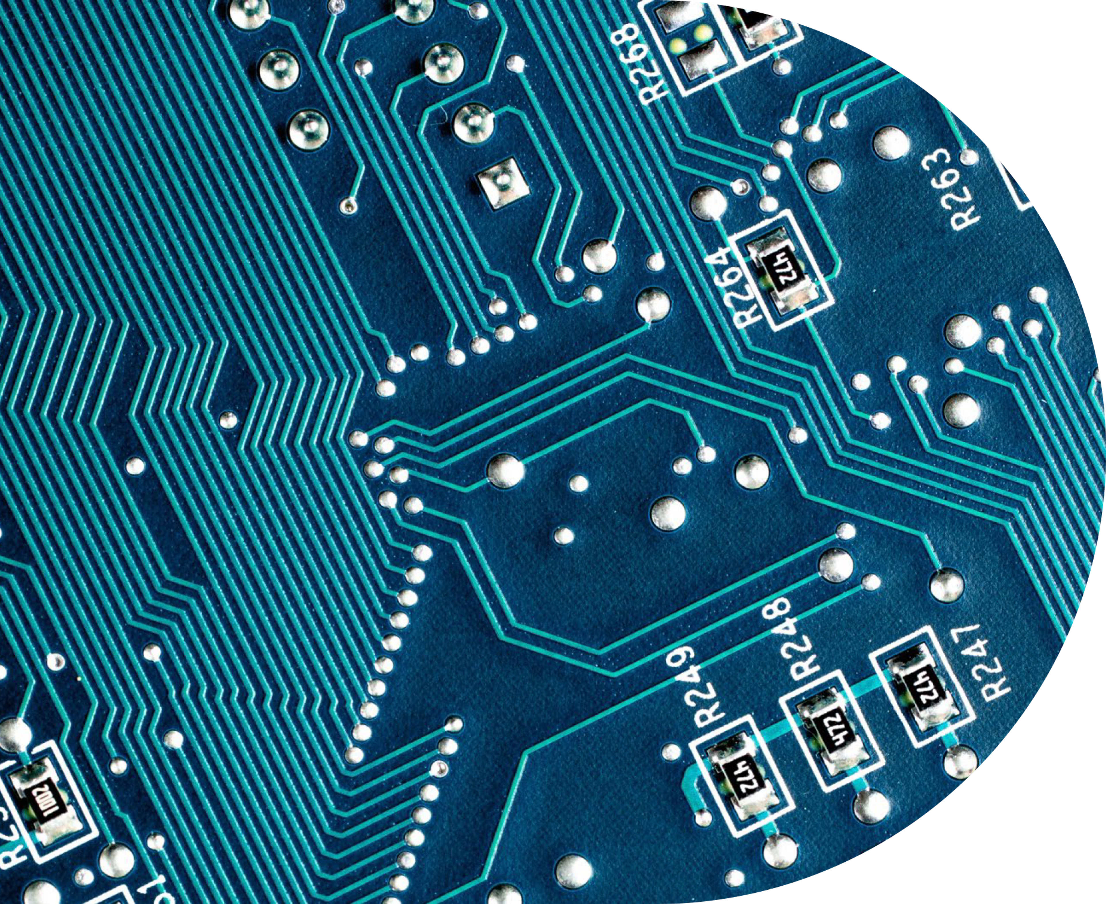 Macro shot of a computer chip