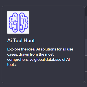 ChatGPT plugin: AI Tool Hunt