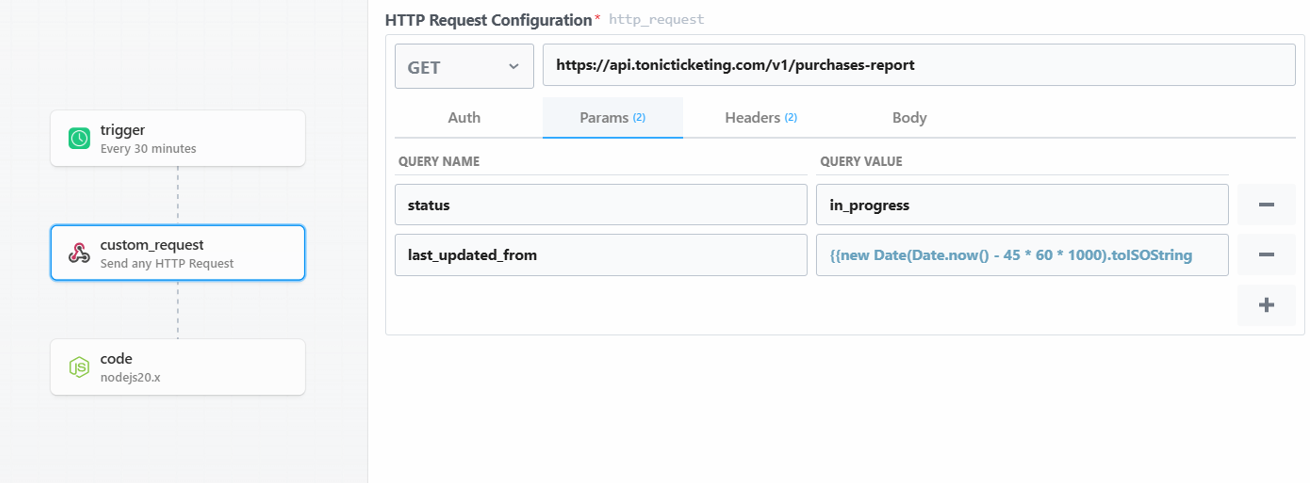 Unfinished orders automation — in-progress filter