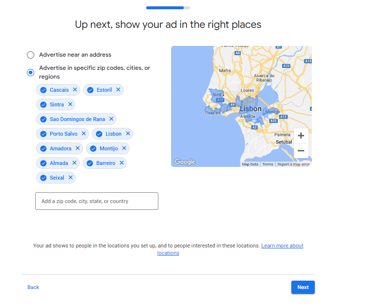 Google ads location targeting