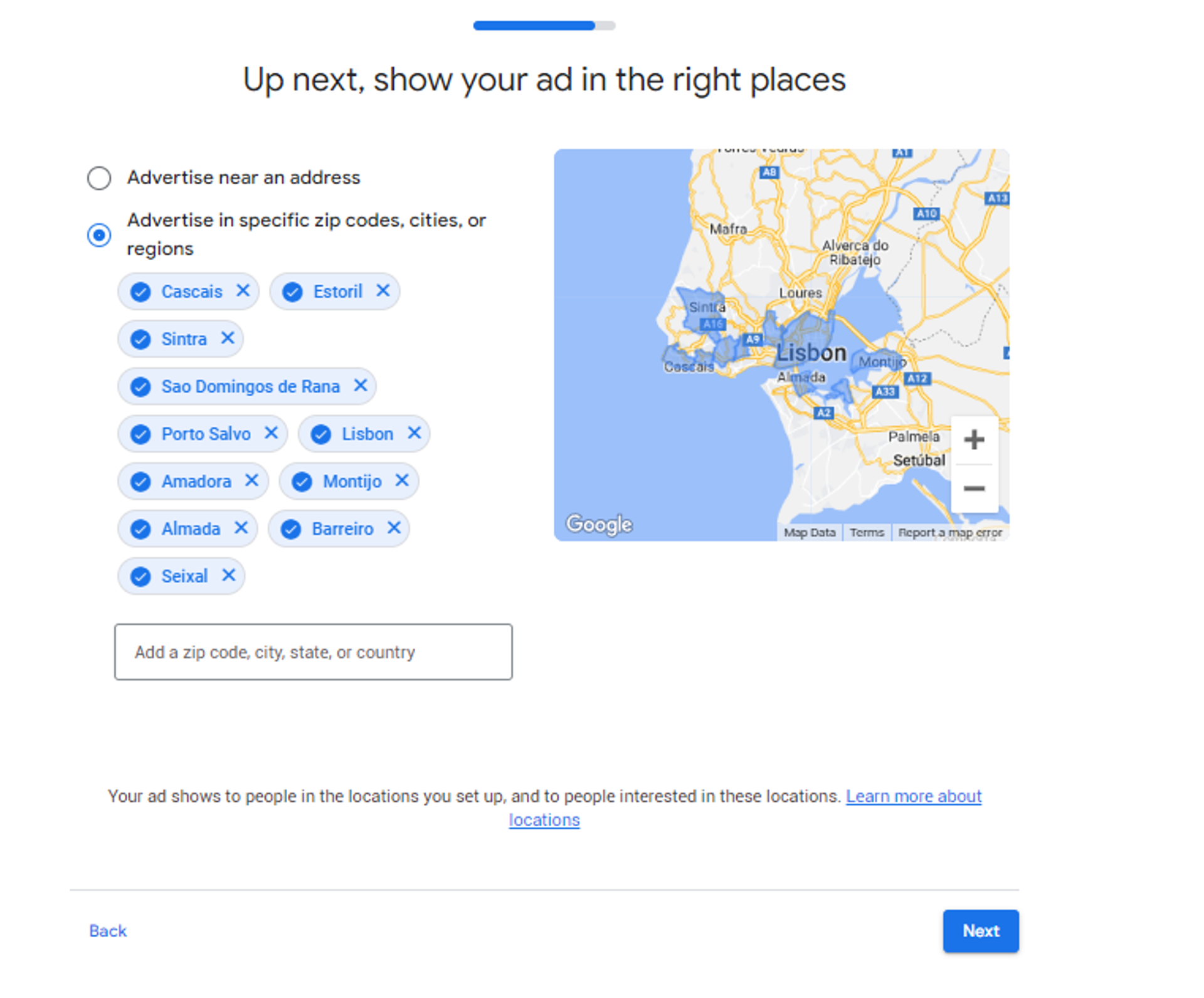 Google ads location targeting