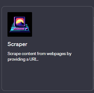 ChatGPT plugin: Scraper