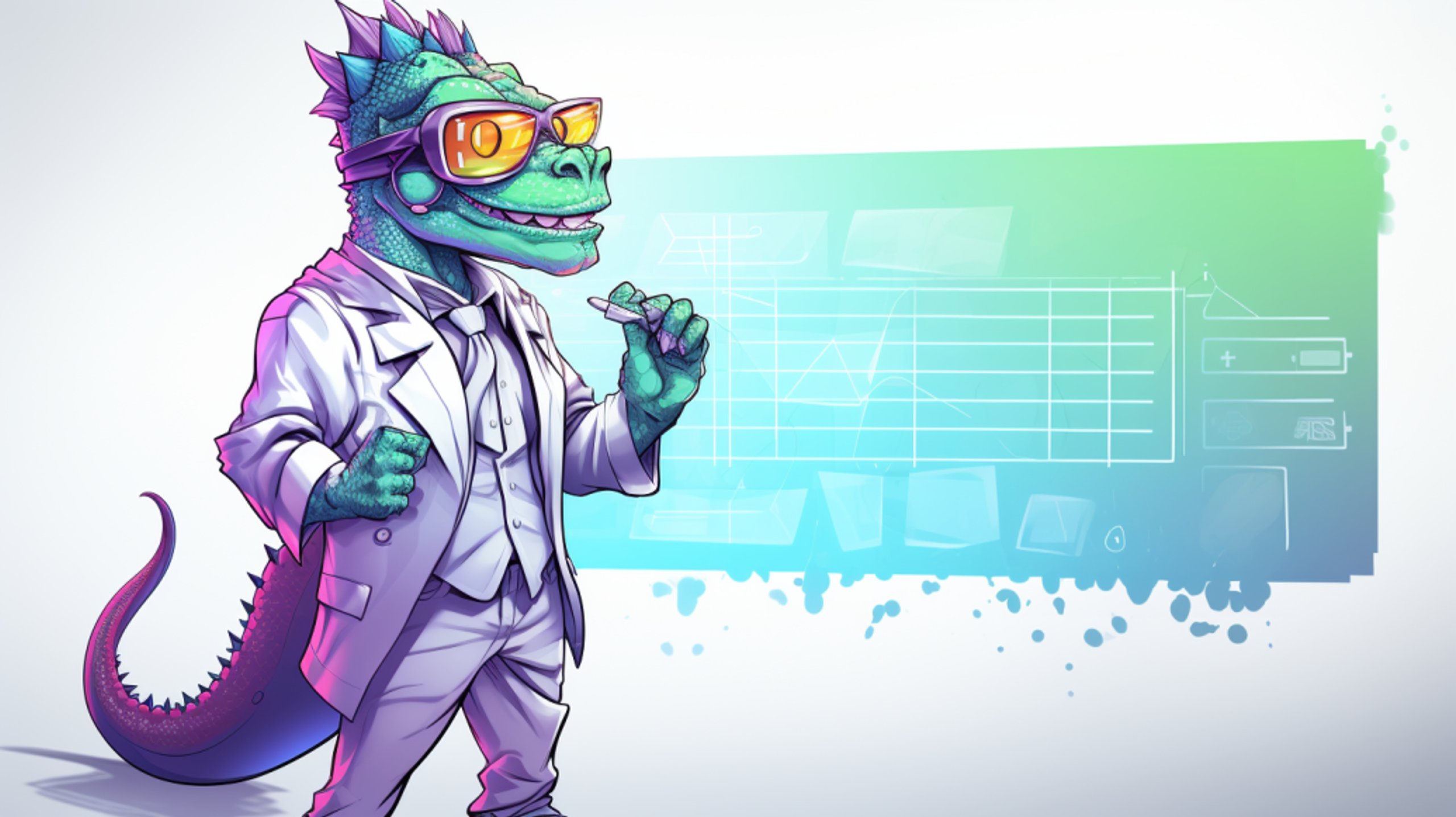 Basilisk marketer developing an ecommerce branding strategy, AI art